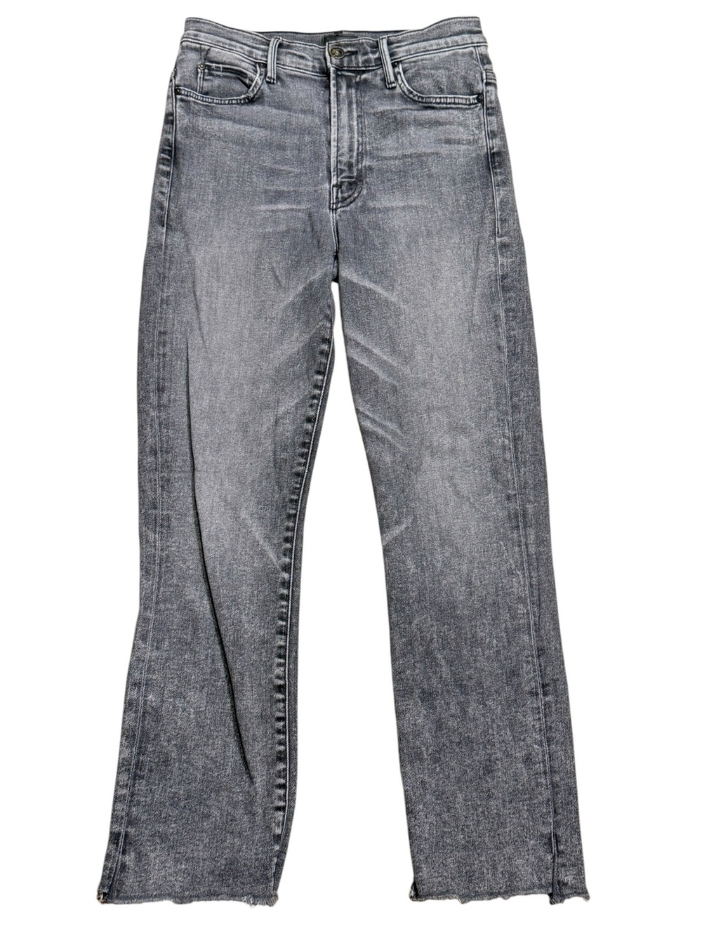 MOTHER The High Waisted Rascal Ankle Snippet In Train Stops Gray Jeans Size 27